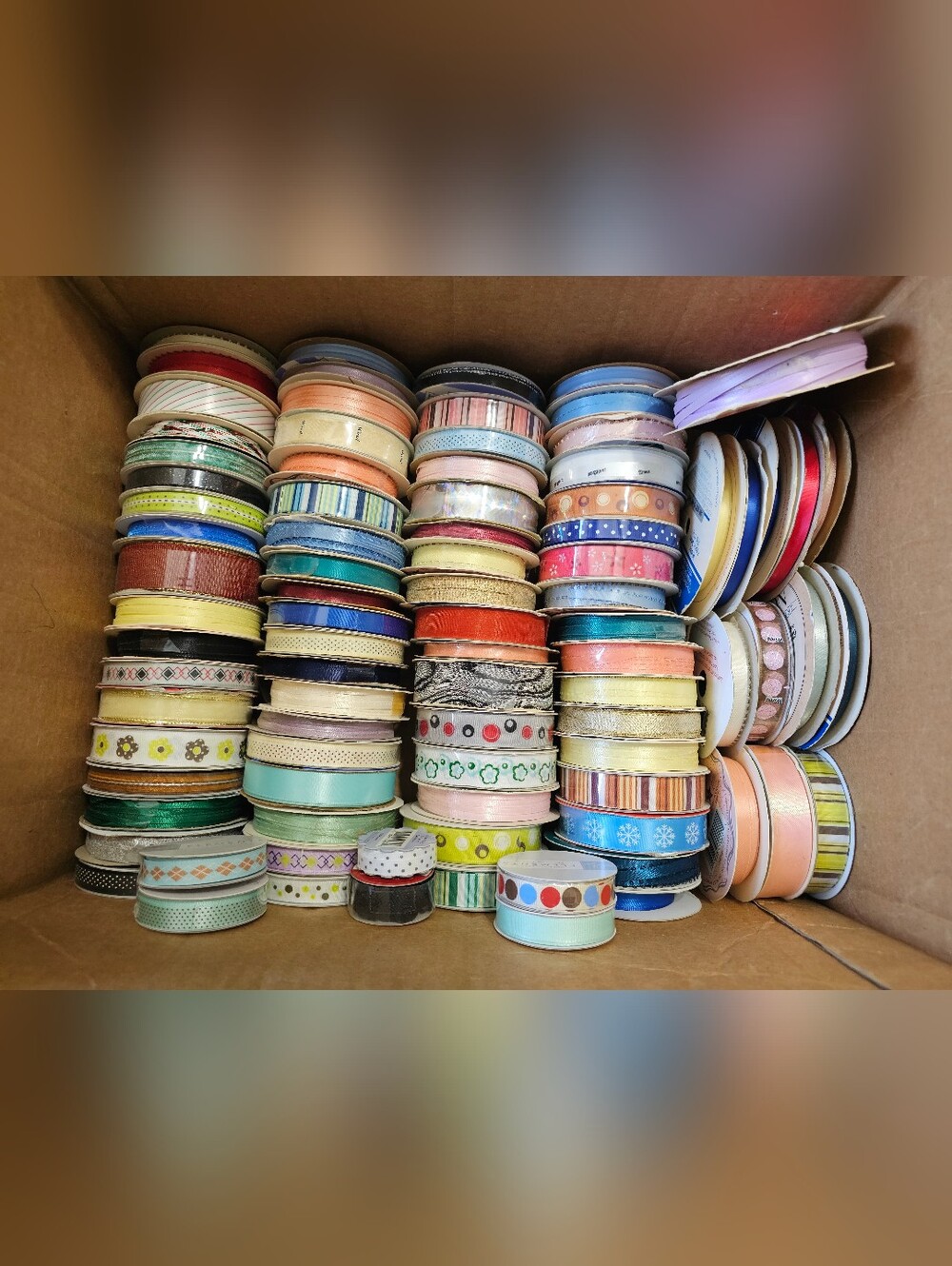 Mixed Assorted Decorative Ribbon Spools - Multicolor